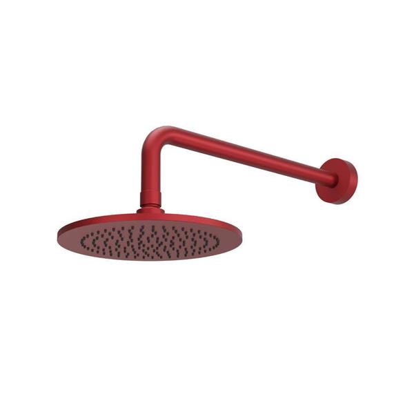 Flusso - 8 Inch Solid Brass Showerhead / Rainhead With 12 Inch Wall Mount Shower Arm