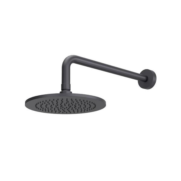 Flusso - 8 Inch Solid Brass Showerhead / Rainhead With 12 Inch Wall Mount Shower Arm