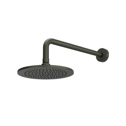 Flusso - 8 Inch Solid Brass Showerhead / Rainhead With 12 Inch Wall Mount Shower Arm