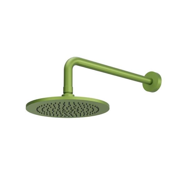 Flusso - 8 Inch Solid Brass Showerhead / Rainhead With 12 Inch Wall Mount Shower Arm