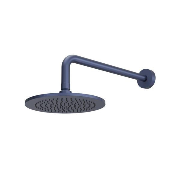 Flusso - 8 Inch Solid Brass Showerhead / Rainhead With 12 Inch Wall Mount Shower Arm