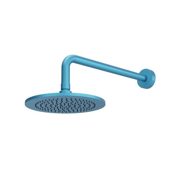 Flusso - 8 Inch Solid Brass Showerhead / Rainhead With 12 Inch Wall Mount Shower Arm