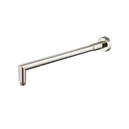 Flusso - Wall Mount Round Shower Arm - 16 Inch (400mm) - With Flange