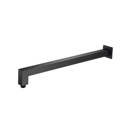 Flusso - Wall Mount Square Shower Arm - 20 Inch - With Flange