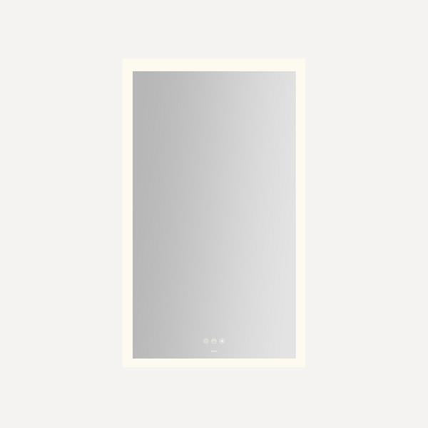Robern - Instinct 24X40 Inch Rectangular Flat Frameless Wall Mounted Bathroom Mirror with LED Lighting