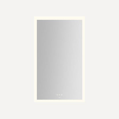 Robern - Instinct 24X40 Inch Rectangular Flat Frameless Wall Mounted Bathroom Mirror with LED Lighting