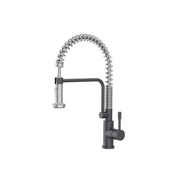 Flusso - Caso - Semi-Professional Dual Spray Stainless Steel Kitchen Faucet With Pull Out