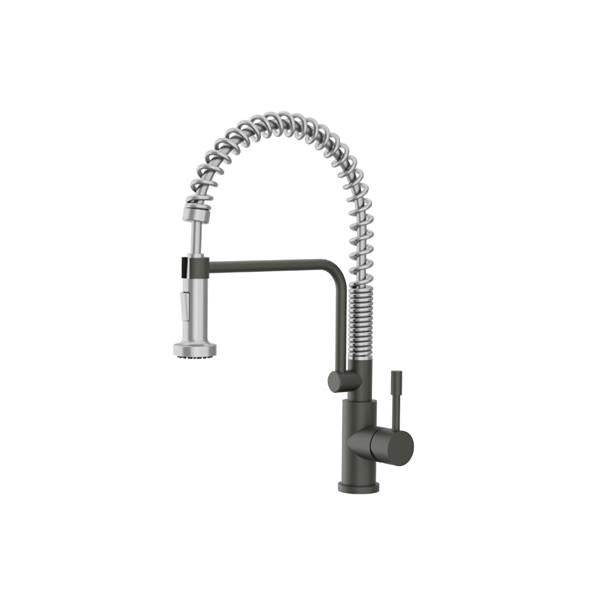 Flusso - Caso - Semi-Professional Dual Spray Stainless Steel Kitchen Faucet With Pull Out