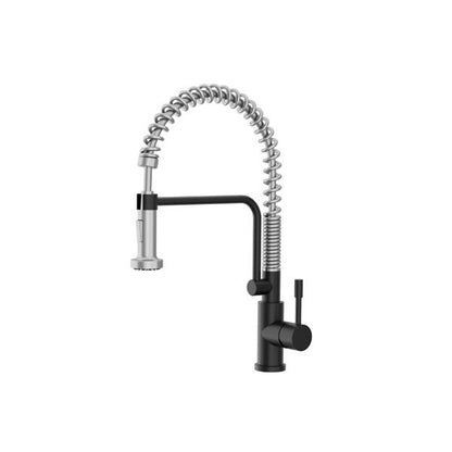 Flusso - Caso - Semi-Professional Dual Spray Stainless Steel Kitchen Faucet With Pull Out
