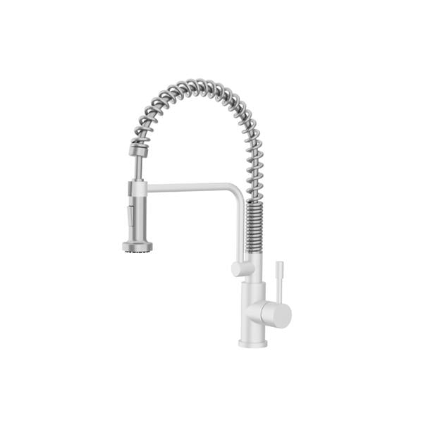 Flusso - Caso - Semi-Professional Dual Spray Stainless Steel Kitchen Faucet With Pull Out
