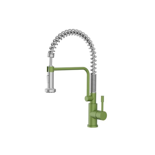 Flusso - Caso - Semi-Professional Dual Spray Stainless Steel Kitchen Faucet With Pull Out