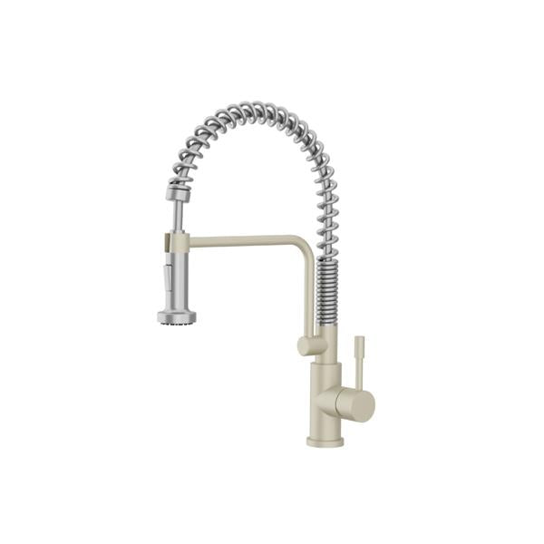 Flusso - Caso - Semi-Professional Dual Spray Stainless Steel Kitchen Faucet With Pull Out