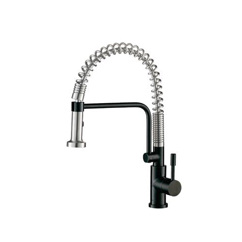 Flusso - Caso - Semi-Professional Dual Spray Stainless Steel Kitchen Faucet With Pull Out