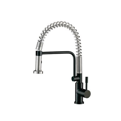 Isenberg - Caso - Semi-Professional Dual Spray Stainless Steel Kitchen Faucet With Pull Out