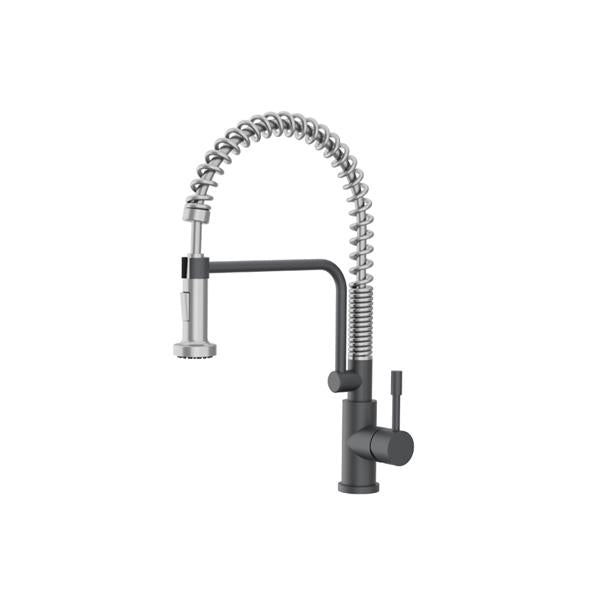 Flusso - Caso - Semi-Professional Dual Spray Stainless Steel Kitchen Faucet With Pull Out
