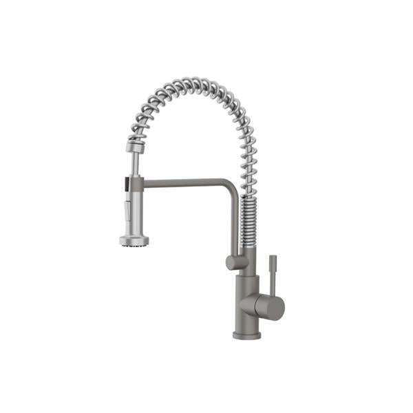 Flusso - Caso - Semi-Professional Dual Spray Stainless Steel Kitchen Faucet With Pull Out