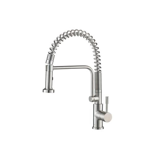 Flusso - Caso - Semi-Professional Dual Spray Stainless Steel Kitchen Faucet With Pull Out