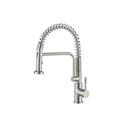 Flusso - Caso - Semi-Professional Dual Spray Stainless Steel Kitchen Faucet With Pull Out