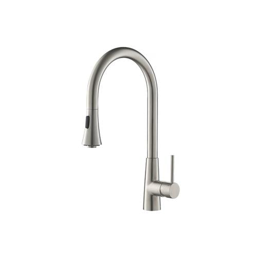 Isenberg - Zest - Dual Spray Stainless Steel Kitchen Faucet With Pull Out