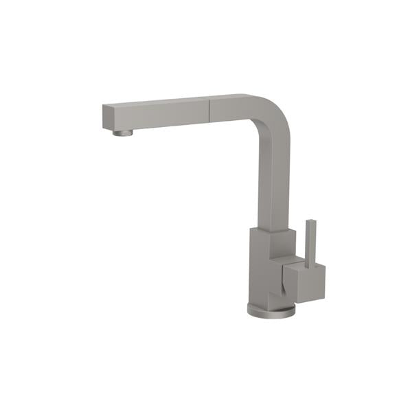Flusso - Deus - Dual Spray Stainless Steel Kitchen Faucet With Pull Out