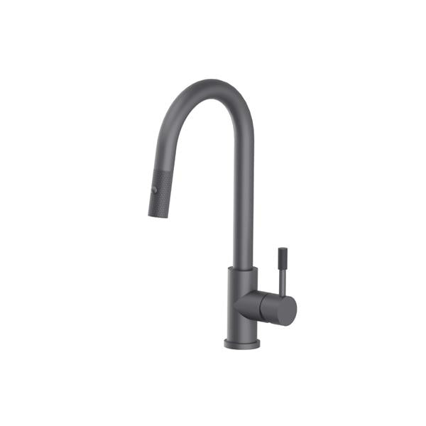 Flusso - Vasco - Dual Spray Stainless Steel Kitchen Faucet With Pull Out & Knurling