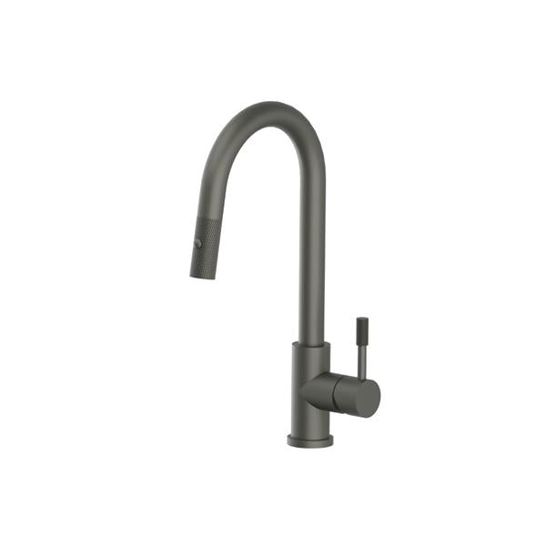 Flusso - Vasco - Dual Spray Stainless Steel Kitchen Faucet With Pull Out & Knurling