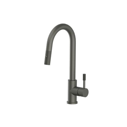 Flusso - Vasco - Dual Spray Stainless Steel Kitchen Faucet With Pull Out & Knurling