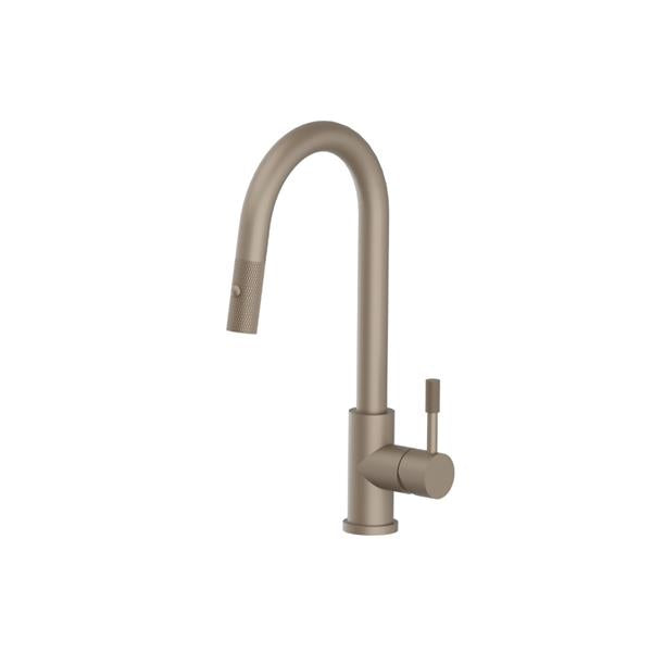 Flusso - Vasco - Dual Spray Stainless Steel Kitchen Faucet With Pull Out & Knurling