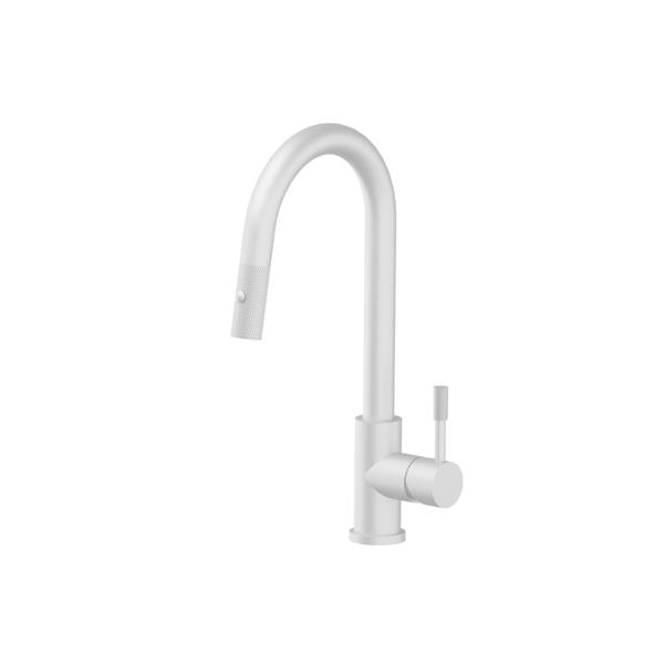 Flusso - Vasco - Dual Spray Stainless Steel Kitchen Faucet With Pull Out & Knurling