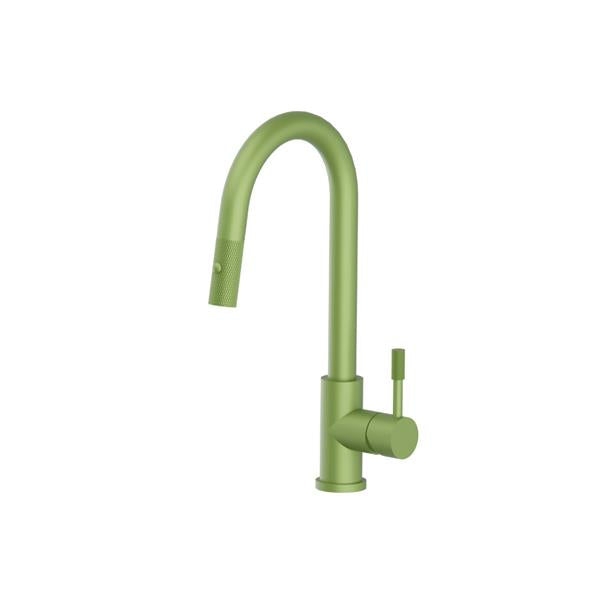 Flusso - Vasco - Dual Spray Stainless Steel Kitchen Faucet With Pull Out & Knurling