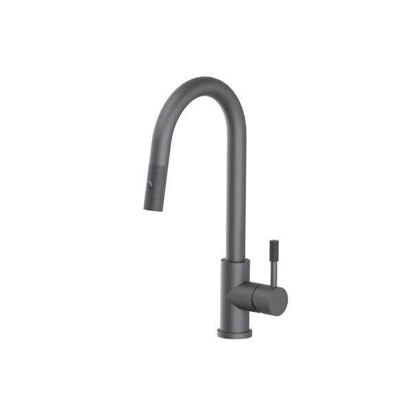 Flusso - Vasco - Dual Spray Stainless Steel Kitchen Faucet With Pull Out & Knurling