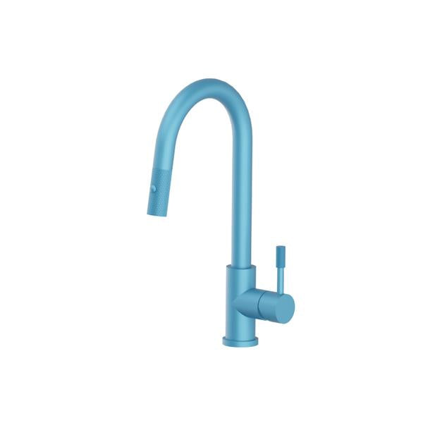 Flusso - Vasco - Dual Spray Stainless Steel Kitchen Faucet With Pull Out & Knurling