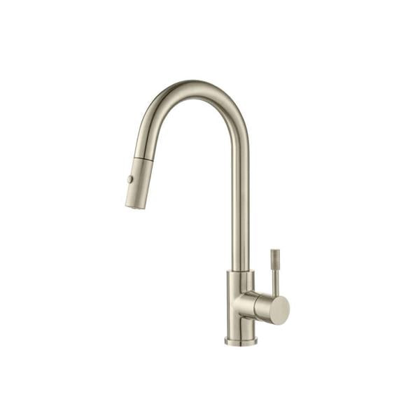 Flusso - Vasco - Dual Spray Stainless Steel Kitchen Faucet With Pull Out & Knurling