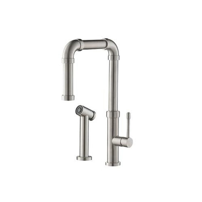 Isenberg - Tanz - Stainless Steel Kitchen Faucet With Side Sprayer