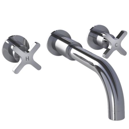 Lefroy Brooks - Kafka Cross Handle Wall Mounted Bath Filler Trim Only