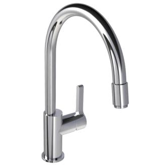 Lefroy Brooks - Kafka Lever Single Hole Kitchen Mixer With Pull-Out Hose