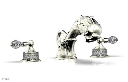 Phylrich - Dolphin Deck Tub Set Trim Only - Cut Crystal Lever Handles