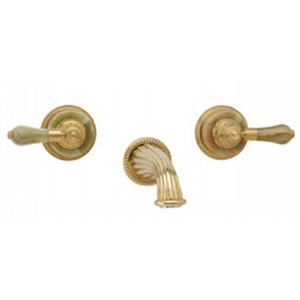 Phylrich - Versailles Wall Tub Set, Green Onyx Handle - Trim Only