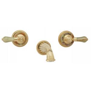 Phylrich - Regent Wall Tub Set, Green Onyx Handle - Trim Only