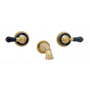 Phylrich - Regent Wall Tub Set, Bleu Sodalite Handle - Trim Only