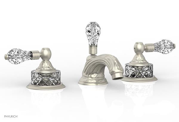 Phylrich - Louis XIV Widespread Lavatory Faucet Cut Crystal Handle