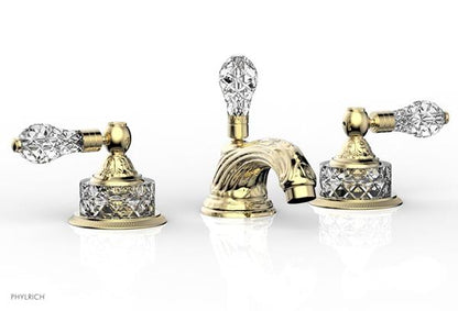 Phylrich - Louis XIV Widespread Lavatory Faucet Cut Crystal Handle