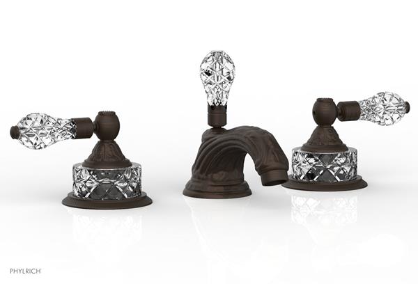 Phylrich - Louis XIV Widespread Lavatory Faucet Cut Crystal Handle