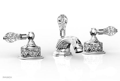 Phylrich - Louis XIV Widespread Lavatory Faucet Cut Crystal Handle