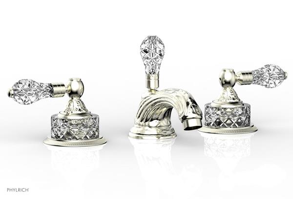 Phylrich - Louis XIV Widespread Lavatory Faucet Cut Crystal Handle