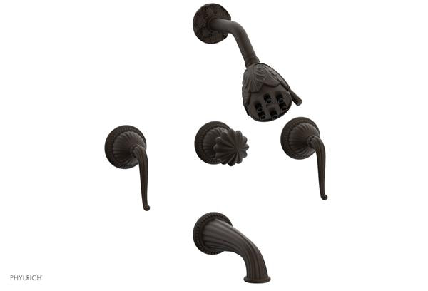 Phylrich - Georgian & Barcelona Three Handle Tub and Shower Set Trim Only