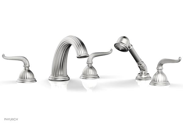 Phylrich - Georgian & Barcelona Deck Tub Set with Hand Shower - Lever Handles