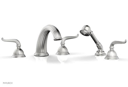 Phylrich - Georgian & Barcelona Deck Tub Set with Hand Shower - Lever Handles