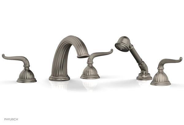 Phylrich - Georgian & Barcelona Deck Tub Set with Hand Shower - Lever Handles