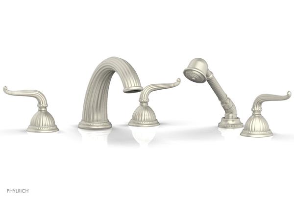 Phylrich - Georgian & Barcelona Deck Tub Set with Hand Shower - Lever Handles